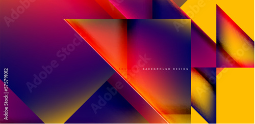 Dynamic triangle design with fluid gradient colors abstract background