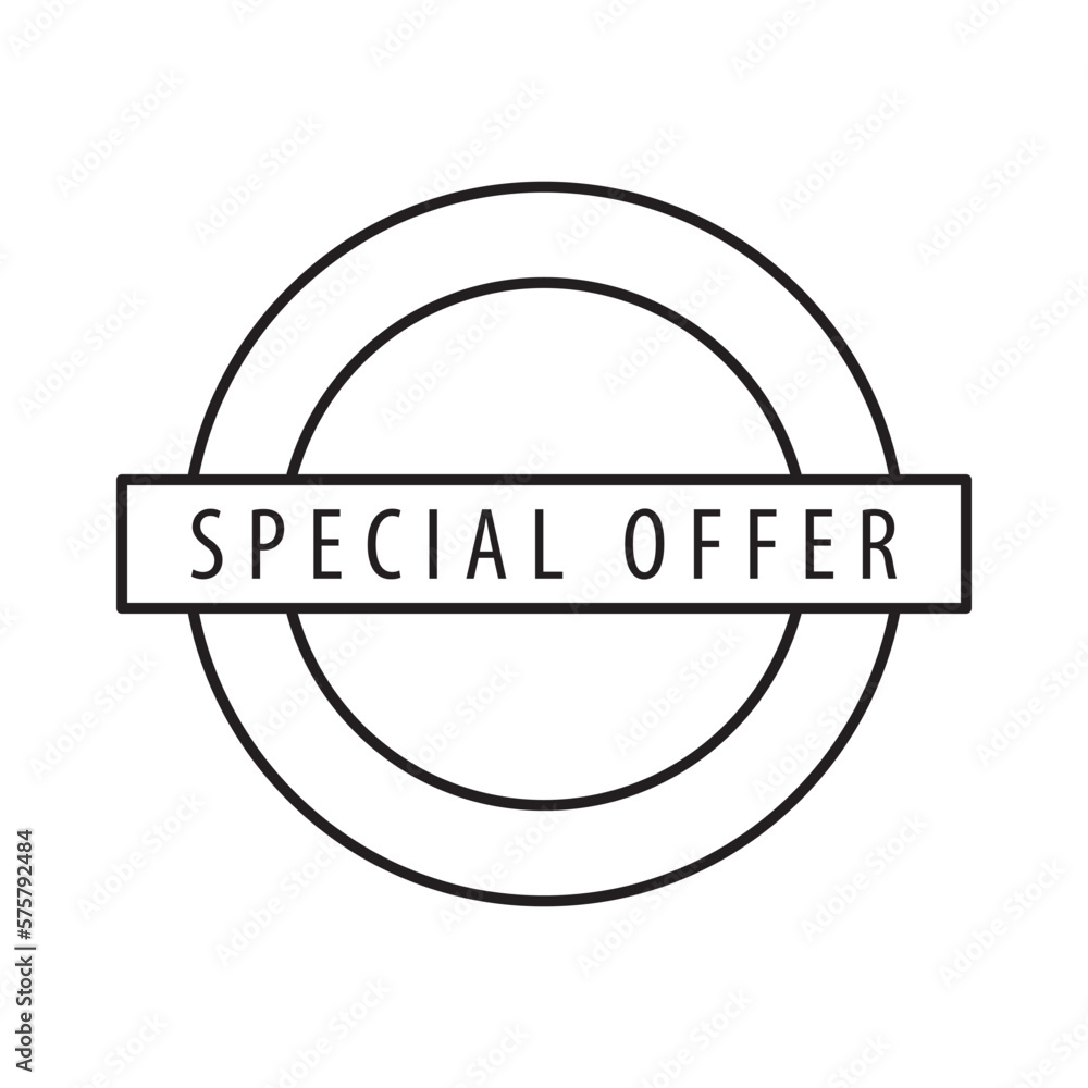 Special offer stamp icon vector logo design template Special offer stamp icon vector logo design template