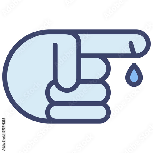 Hand blood test. medical analysis
