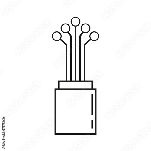 optic cable icon. Global communication network. Vector illustration.
