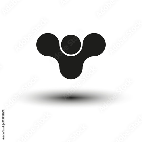 connected circles drops. Vector illustration.