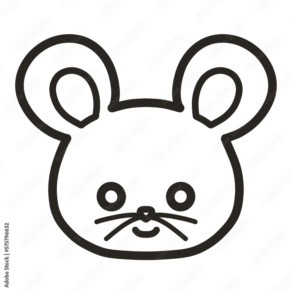 ネズミの手書きイラスト モノクロ ネズミの手書きイラスト モノクロ