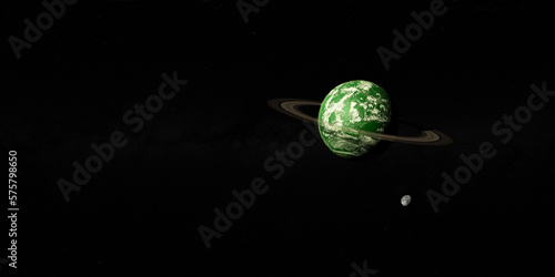 planète océan découverte dans l'espace, eau et nuages - rendu 3D © Fox_Dsign