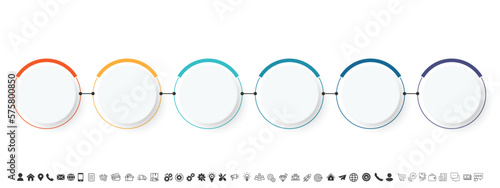 Blank and clean. Steps business data visualization timeline process infographic template design