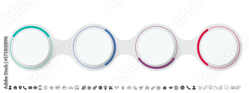 Blank and clean. Steps business data visualization timeline process infographic template design