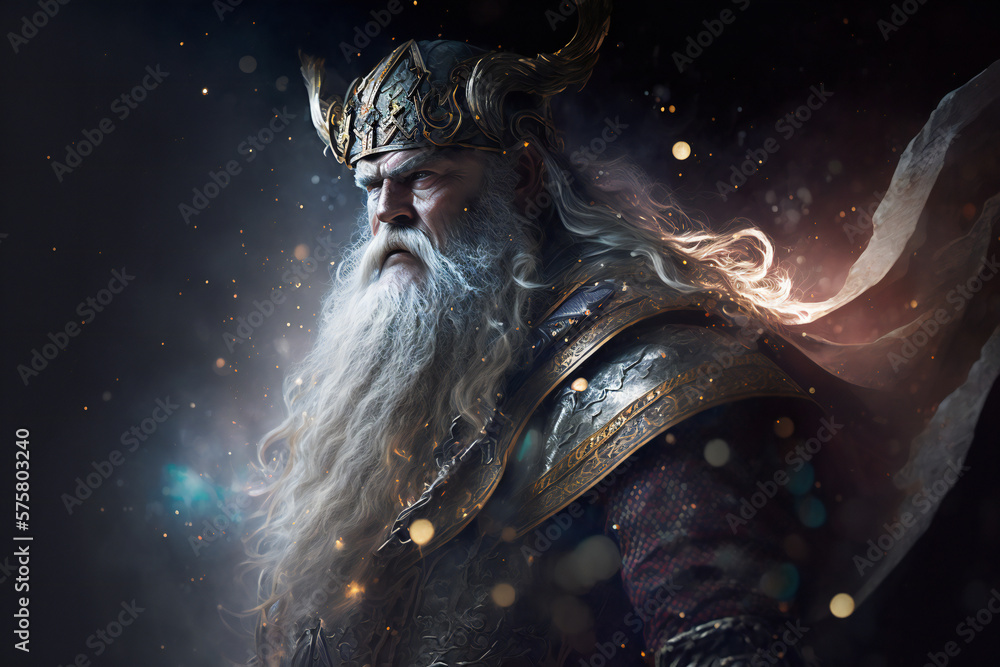 Norse god Odin, the Allfather of the Aesir. God of war, god of