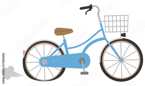 パンクした自転車