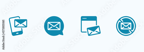 Simple vector icon on a theme email, newsletter