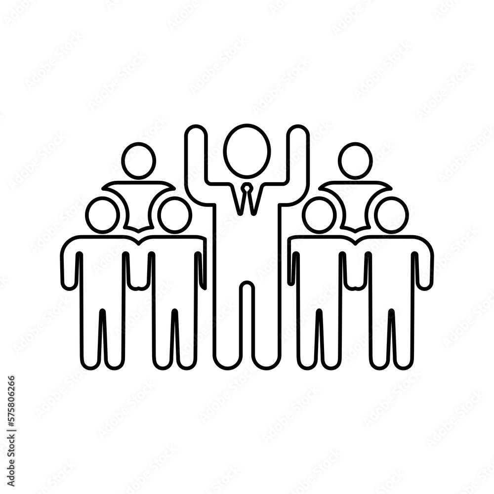 Chieftain, group, leader outline icon. Line art vector. Chieftain, group, leader outline icon. Line art vector.