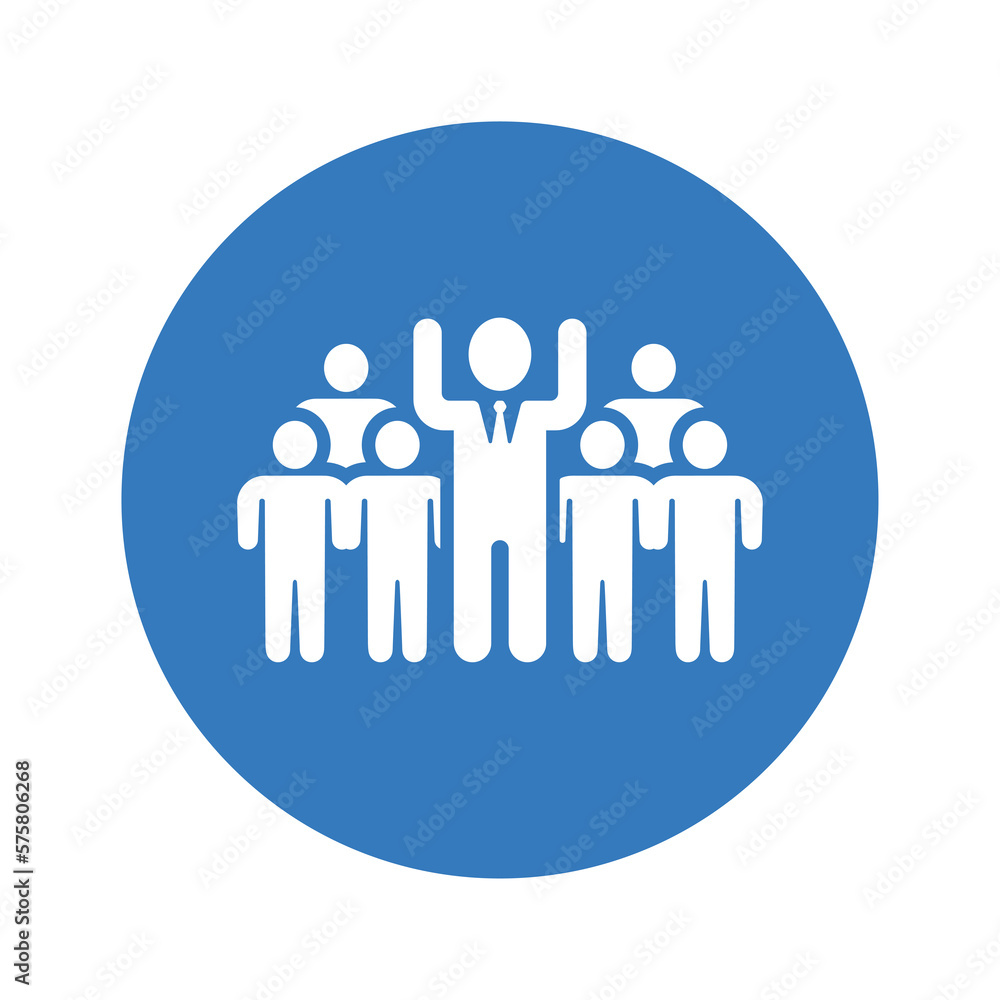 Chieftain, group, leader icon. Blue color design. Chieftain, group, leader icon. Blue color design.