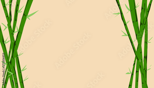 Light brown color illustration background with bamboo image. Perfect for website wallpapers  posters  banners  book covers