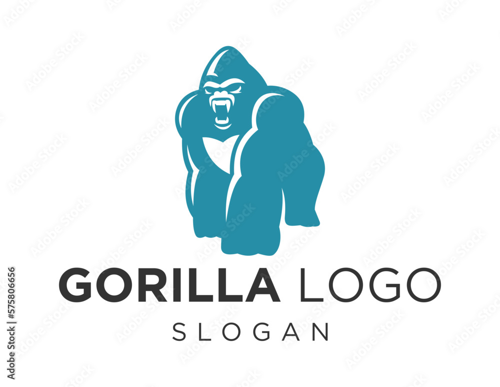 Obraz premium Logo about Gorilla on a white background. created using the CorelDraw application.