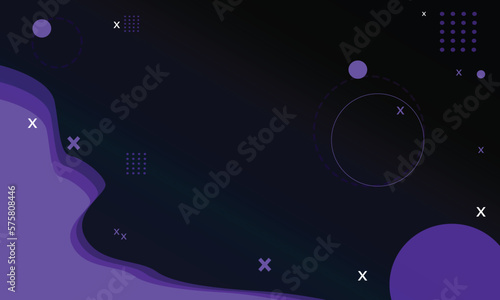 Elegant and trendy Memphis background with elements and shapes inside 