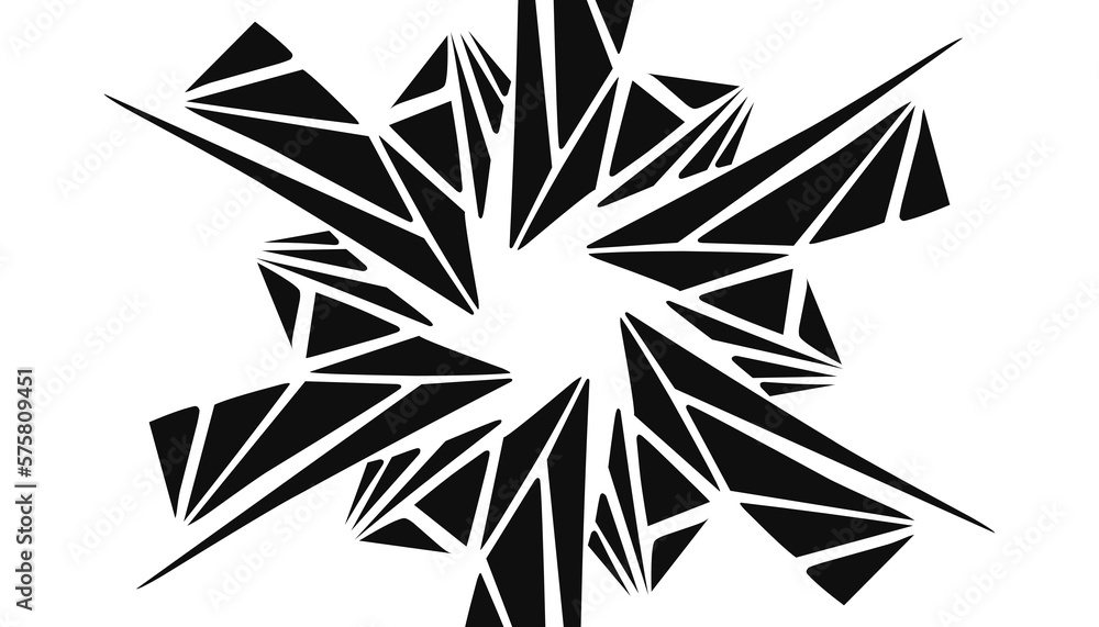 Black abstract mirrored mosaic illustration background Black abstract mirrored mosaic illustration background