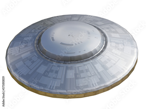 Obraz na płótnie UFO, extraterrestrial spaceship, isolated on transparent w salonie
