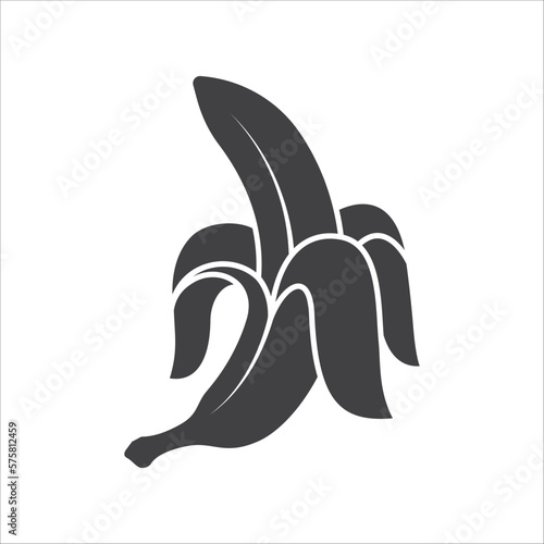 Peeled Banana icon vector. Banana fruit icon isolated on white background. Peeled Banana icon in trendy flat style vector. Vector illustration
