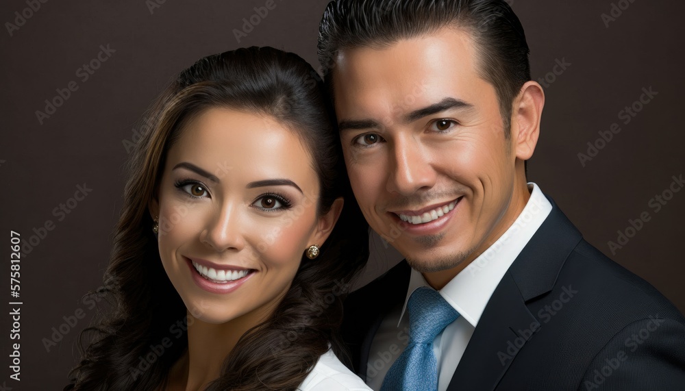 Empowering Confidence and Relationship in the Workplace: Celebrating National Couple's Day with Diversity Inclusivity in the Industry with Hispanic Consultant Couple (generative AI