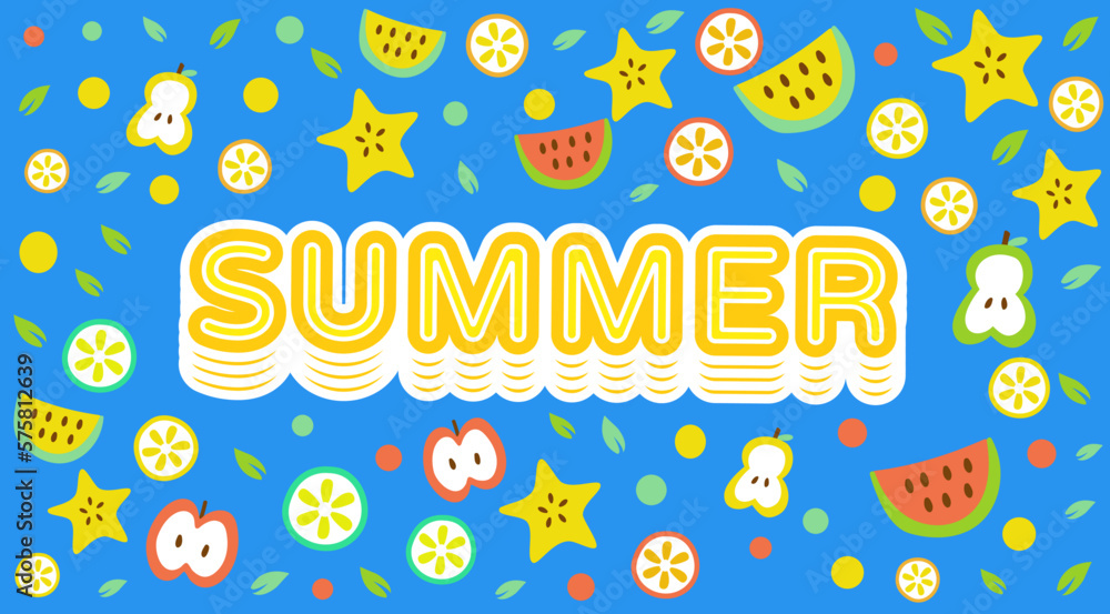 CUTE profile SUMMER fruit PATTERN WITH watermelon lemons ORANGE Carambola CUTE profile SUMMER fruit PATTERN WITH watermelon lemons ORANGE Carambola