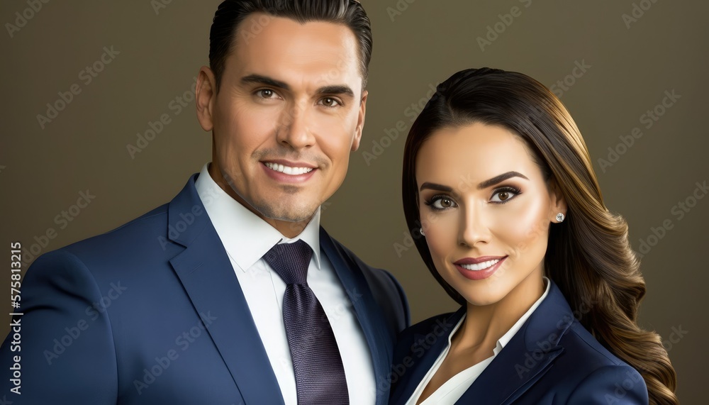 Empowering Confidence and Relationship in the Workplace: Celebrating National Couple's Day with Diversity Inclusivity in the Industry with Hispanic Real estate agent Couple (generative AI Empowering Confidence and Relationship in the Workplace: Celebrating National Couple's Day with Diversity Inclusivity in the Industry with Hispanic Real estate agent Couple (generative AI