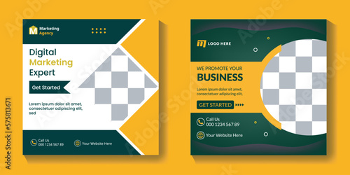 Digital Marketing Social Media Banner template, professional and fully editable