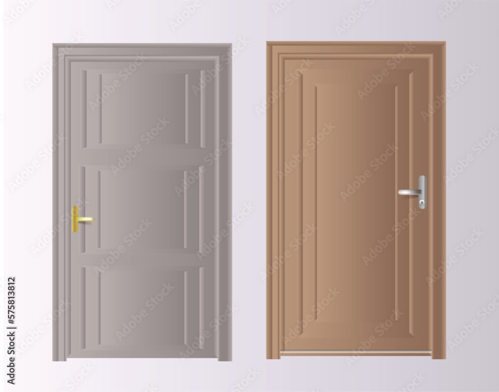 door Vector, Wooden door Illustration door Vector, Wooden door Illustration