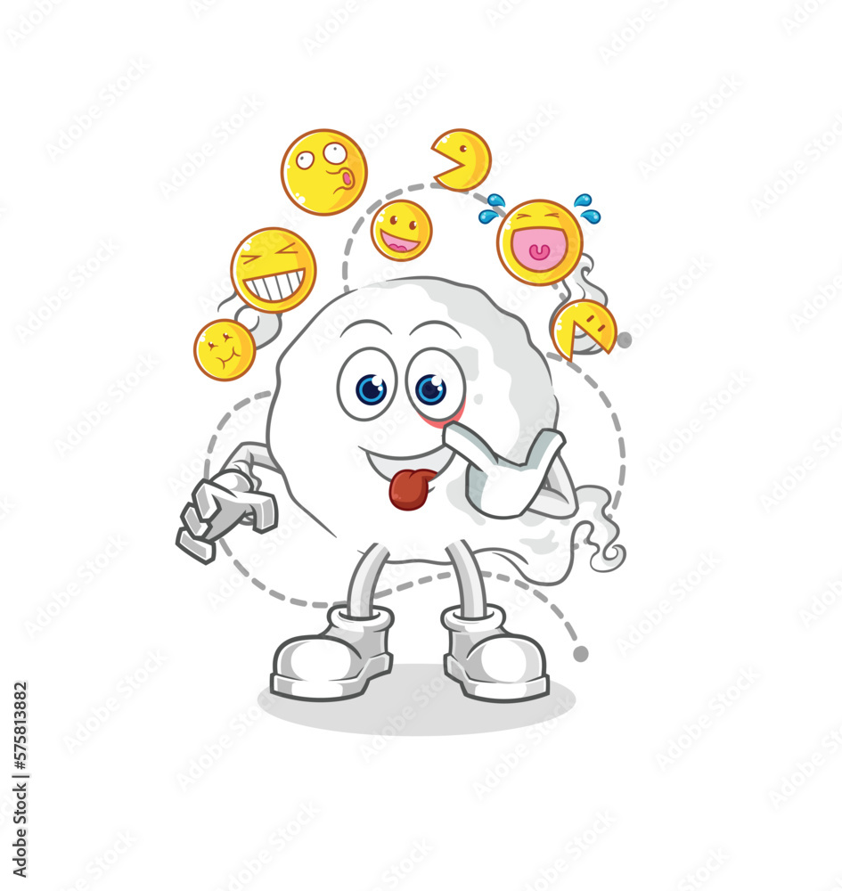 ghost laugh and mock character. cartoon mascot vector ghost laugh and mock character. cartoon mascot vector