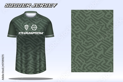 Soccer jersey sport t-shirt design mockup for football club
