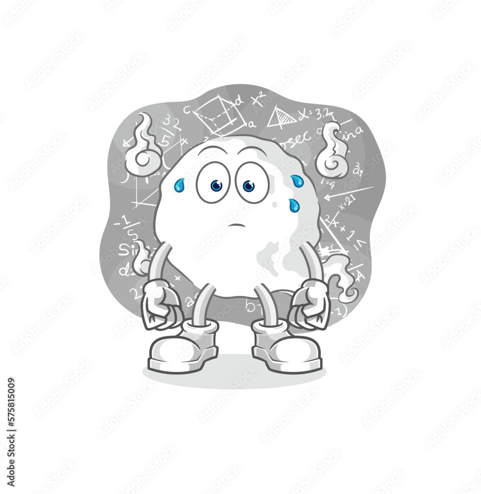 ghost thinking hard vector. cartoon character ghost thinking hard vector. cartoon character