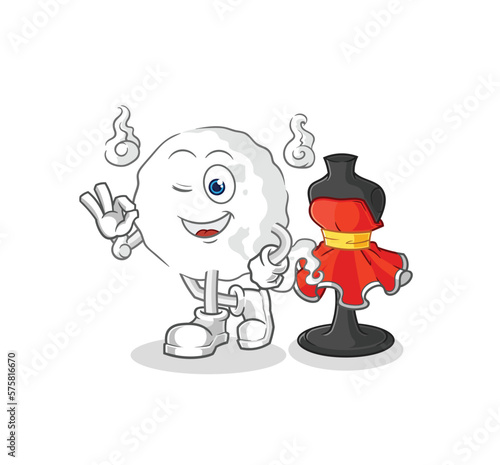 ghost fashion designer vector. cartoon character