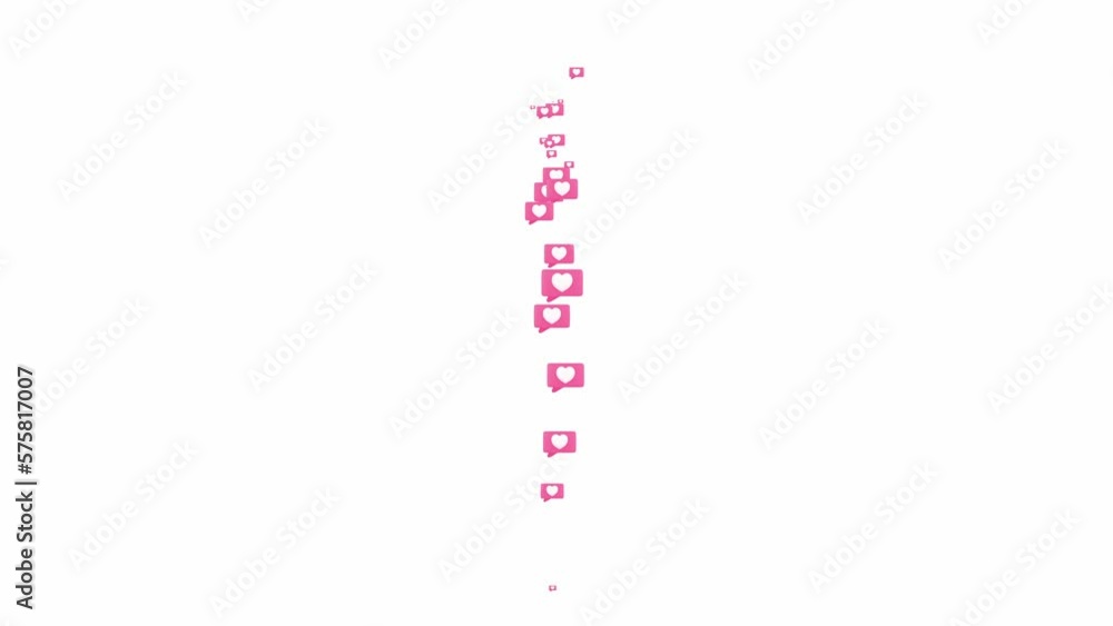 4K Social media Live style animated heart on white screen. 60 FPS 4K Social media Live style animated heart on white screen. 60 FPS