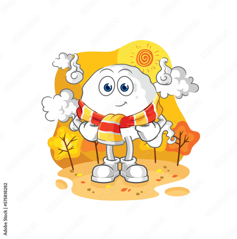 ghost in the autumn. cartoon mascot vector ghost in the autumn. cartoon mascot vector