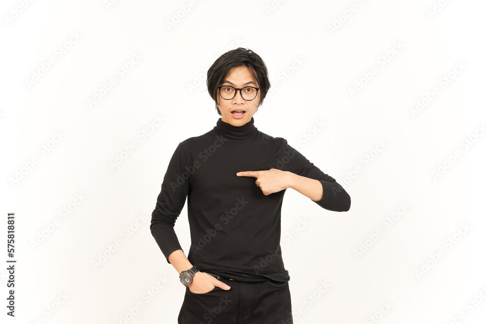 Do you Blame Me Concept Of Handsome Asian Man Isolated On White Background Do you Blame Me Concept Of Handsome Asian Man Isolated On White Background