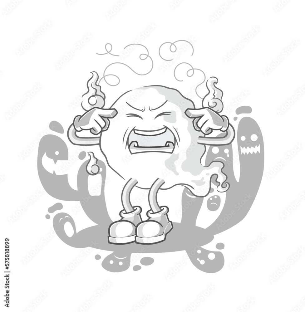 depressed ghost character. cartoon vector depressed ghost character. cartoon vector