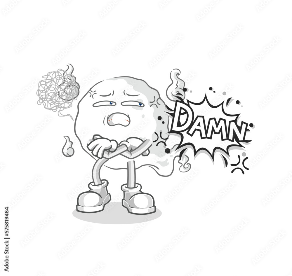 ghost very pissed off illustration. character vector ghost very pissed off illustration. character vector