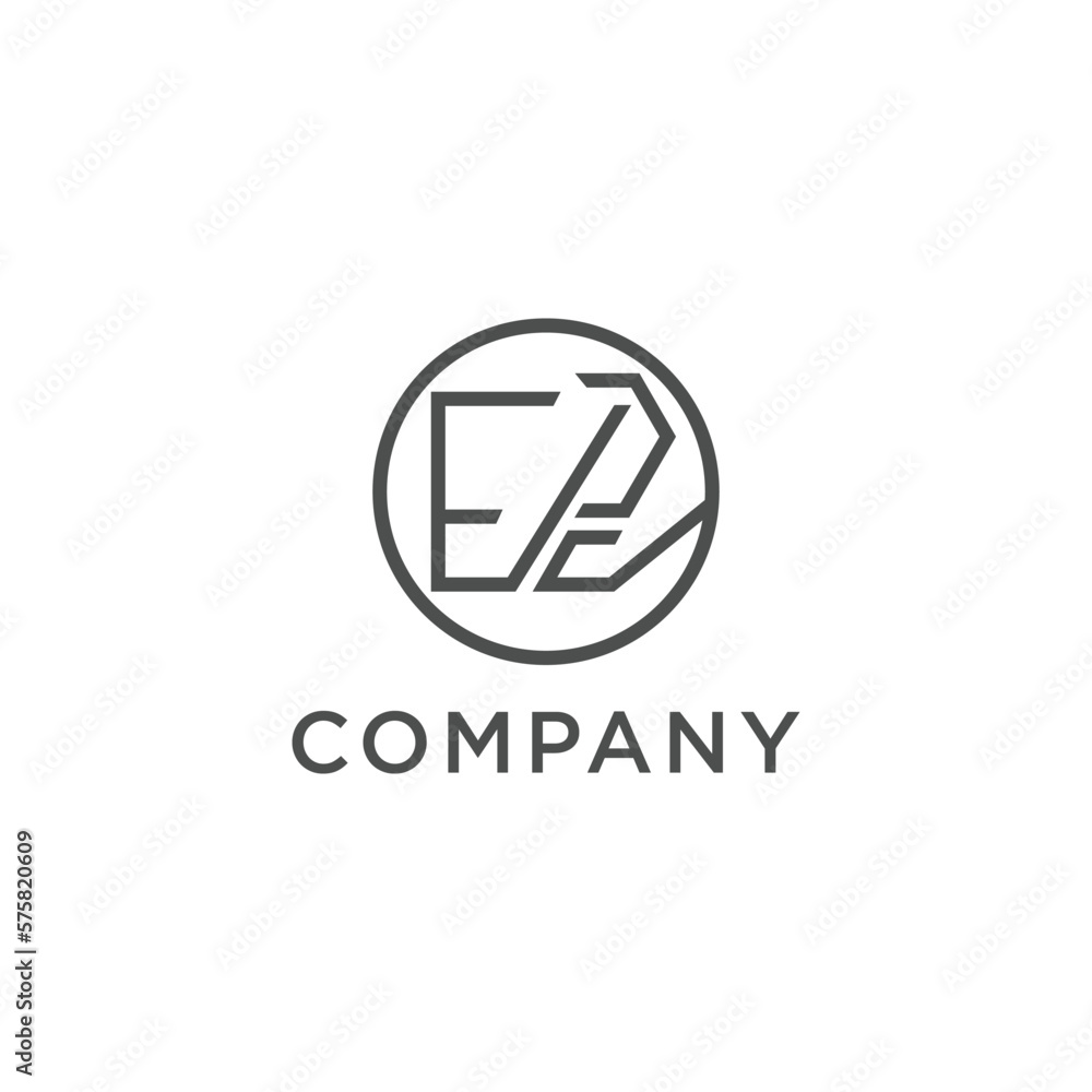 Abstract Initial Letter O and F E Logo. Abstract Initial Letter O and F E Logo.