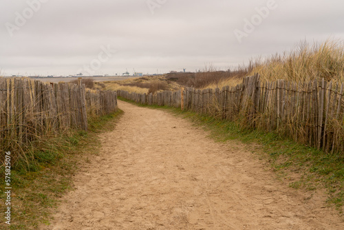 Fototapeta Naklejka Na Ścianę i Meble -  walkway to the beach by the sea.