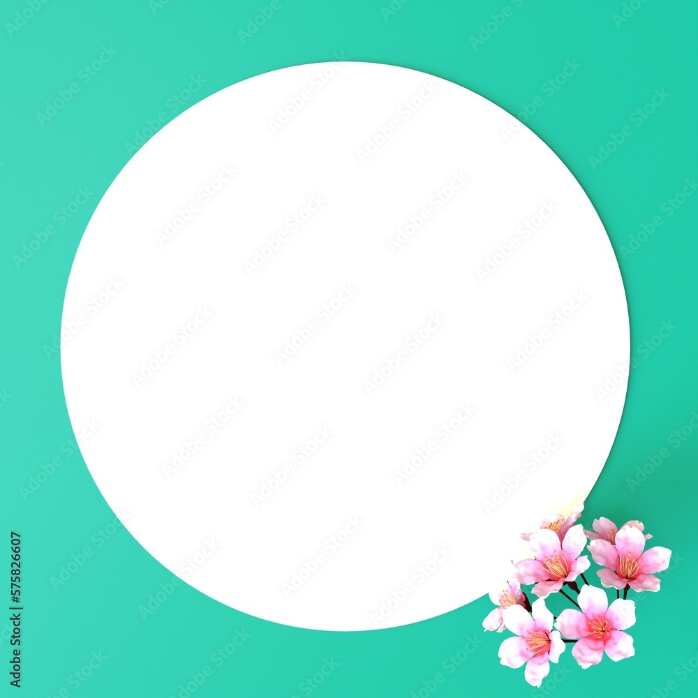 Obraz premium Beautiful background with Sakura flowers (Japanese cherry blossoms) and copy space