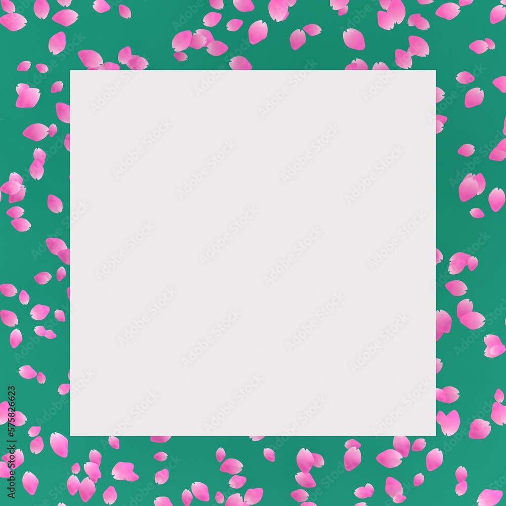 Beautiful background with pink Sakura (Japanese cherry blossoms) petals and copy space Beautiful background with pink Sakura (Japanese cherry blossoms) petals and copy space