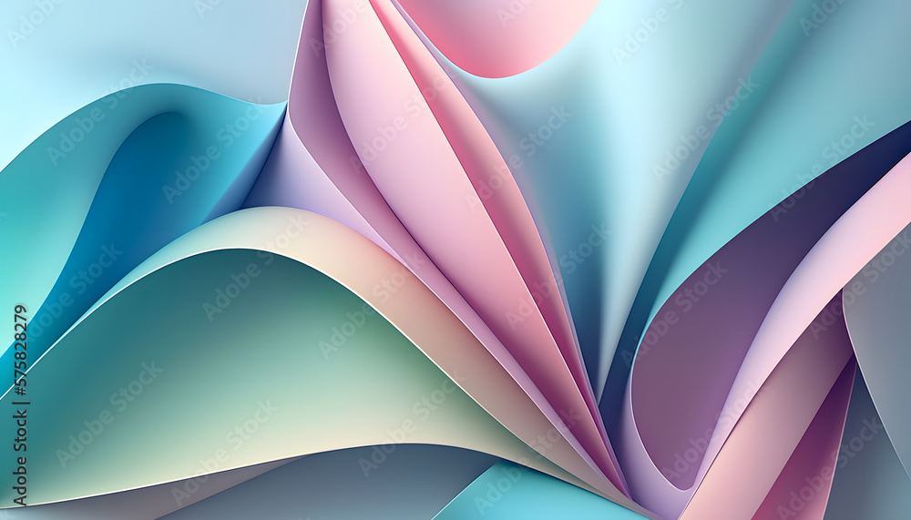 Illustrazione Stock Smooth abstract background with pleats in pastel ...