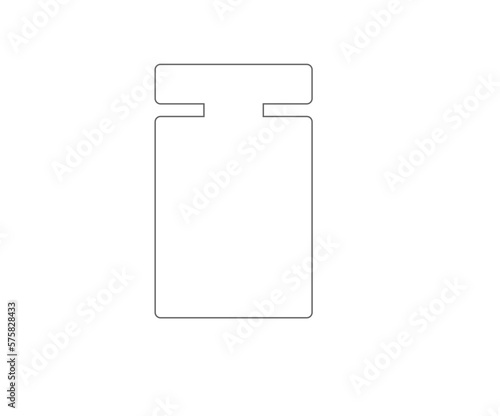 emptly outline perfume bottle vector icon photo