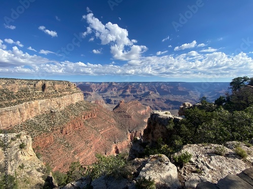 Grand Canyon landscape with clouds rolling in