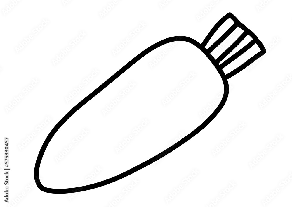 大根の手書きイラスト モノクロ 大根の手書きイラスト モノクロ