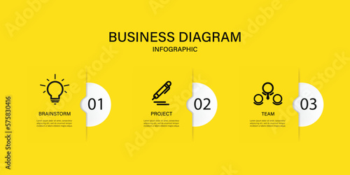 Papier peint Business or team marketing diagram infographic template