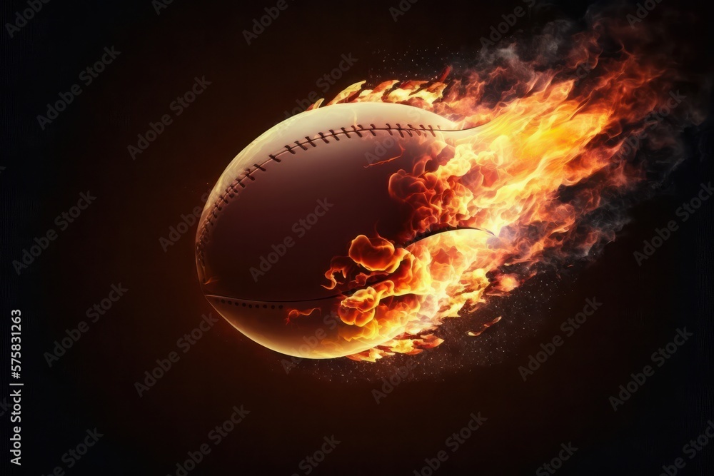 A Ball of Fire: Hilarious American Football Action, Generative AI. A Ball of Fire: Hilarious American Football Action, Generative AI.