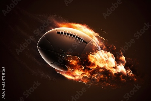 A Ball of Fire: Hilarious American Football Action, Generative AI.