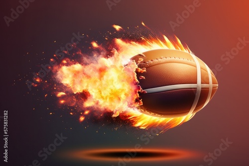A Ball of Fire: Hilarious American Football Action, Generative AI. © ParinApril