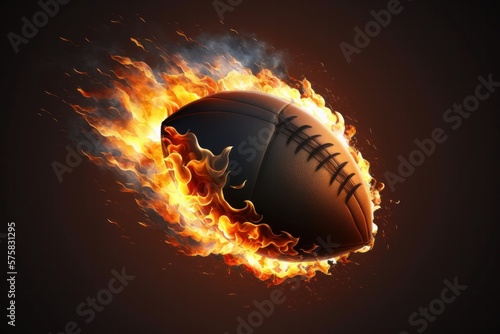 A Ball of Fire: Hilarious American Football Action, Generative AI.