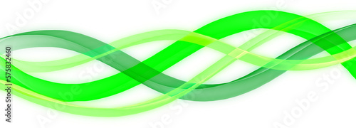 wavy abstract green neon lines