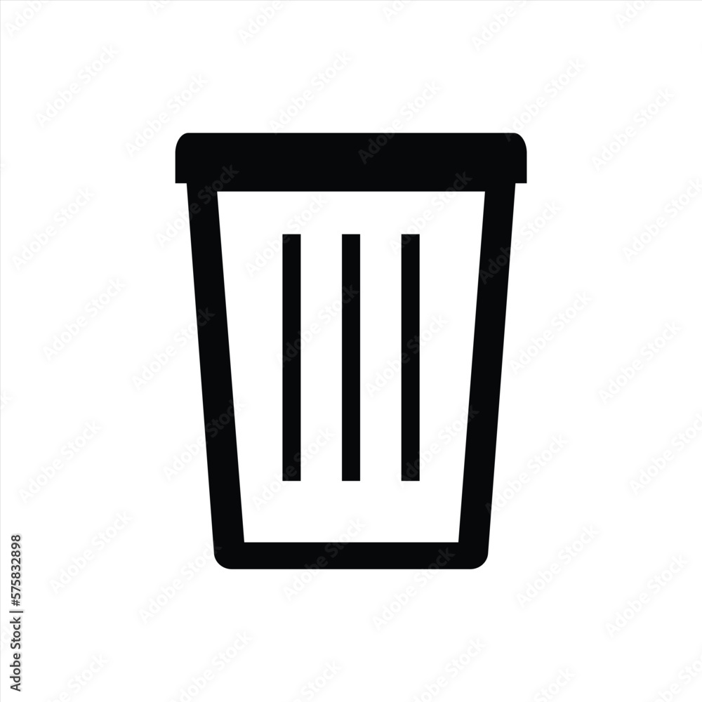 Trash bin icon sign and symbol for apps and websites with transparent background PNG. Trash bin icon sign and symbol for apps and websites with transparent background PNG.
