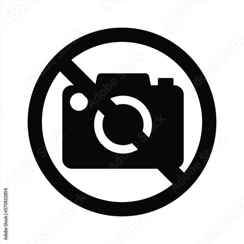 Camera icon. Prohibition camera icon sign and symbol for apps and websites with transparent background PNG